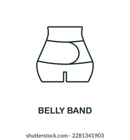 Belly Band line icon. Monochrome simple Belly Band outline icon for templates, web design and infographics svg