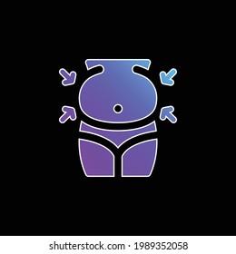 Belly blue gradient vector icon