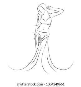 belly dance dancer's contour