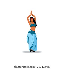 Belly dance girl Branding Identity Corporate vector logo design template Isolated on a white background