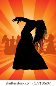 Belly dance silhouette