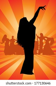 Belly dance silhouette