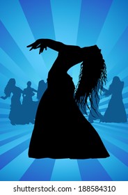 Belly dance silhouette