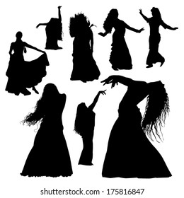 Siluetas de danza del vientre