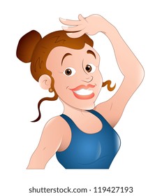 Belly Dancer - Vector Character Illustration