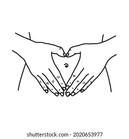 belly doodle icon, vector illustration
