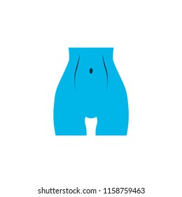 Belly icon colored symbol. Premium quality isolated slim element in trendy style.