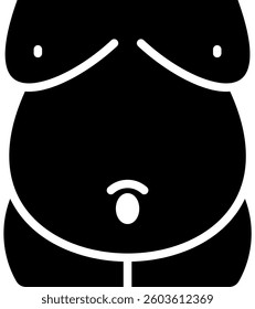 Belly Icon Glyph Vector Illustration