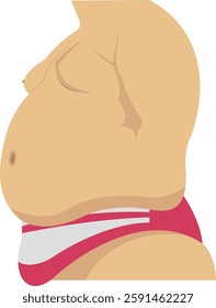   Belly    illustration with isolated background  