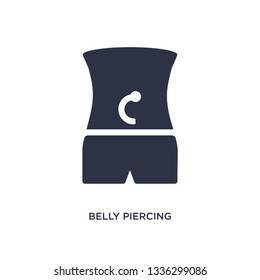 belly piercing isolated icon. Simple element illustration from jewelry concept. belly piercing editable logo symbol design on white background. Can be use for web and mobile.