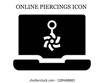Belly piercing search icon. Editable Belly piercing search icon for web or mobile.