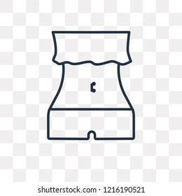 Belly piercing vector outline icon isolated on transparent background, high quality linear Belly piercing transparency concept can be used web and mobile