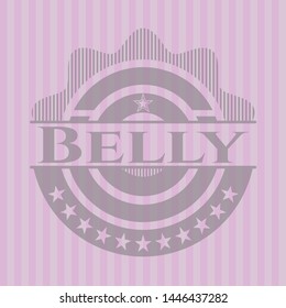 Belly pink emblem. Retro. Vector Illustration. Detailed.