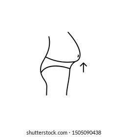 belly up reduce line icon on white background