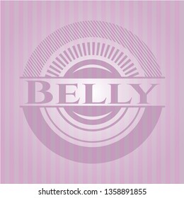 Belly retro style pink emblem