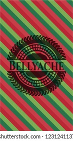 Bellyache christmas colors emblem.