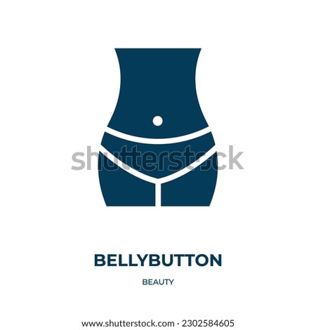 bellybutton vector icon. bellybutton, health, house filled icons from flat beauty concept. Isolated black glyph icon, vector illustration symbol element for web design and mobile apps