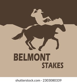 belmont stakes slogan, typography graphic design, vektor illustration, for t-shirt, background, web background, poster and more.