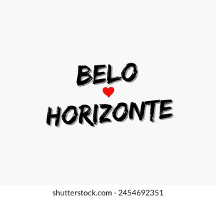 La typographie de Belo Horizonte se dessine : pour les imprimés, les affiches, les cartes, les t-shirts, les capuches à café, etc. 