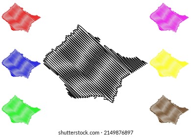 Mapa ilustrativo del vector del municipio de Belo Monte (estado de Alagoas, municipios de Brasil, República Federativa de Brasil), esbozo del mapa de Belo Monte