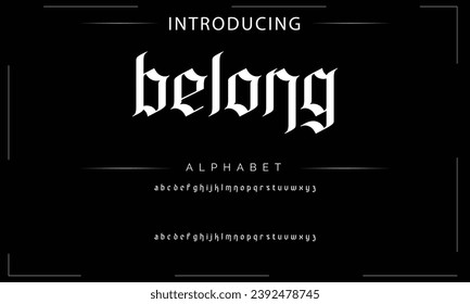 Belong Elegant Font Uppercase Lowercase and Number. Classic Lettering Minimal Fashion Designs. Typography modern serif fonts regular decorative vintage concept. vector illustration