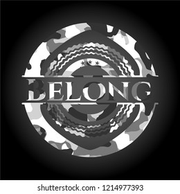 Belong grey camouflaged emblem