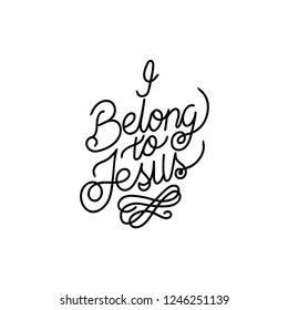 I belong to Jesus handlettering typography
