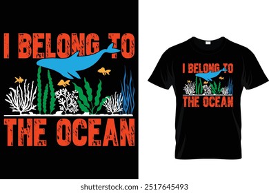 I belong to the ocean - Scuba Diving T Shirt 