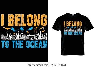 I belong to the ocean - Scuba Diving T Shirt 