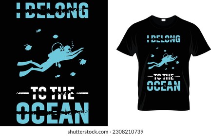 I belong to the ocean tshirt design