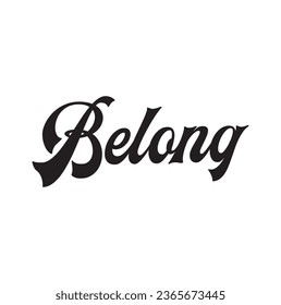 belong text on white background.
