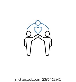 belonging concept line icon. Simple element illustration. belonging concept outline symbol design.