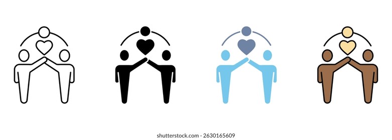 Icono de línea de concepto de pertenencia. Ilustración de elemento simple.