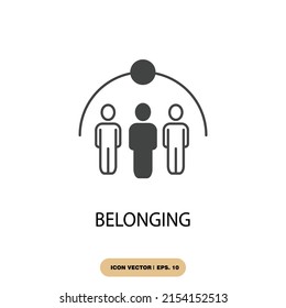Zugehörigkeit zu Symbolsymbolelementen für Vektorelemente für Infografiken