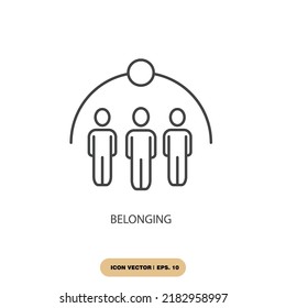 belonging icons  symbol vector elements for infographic web