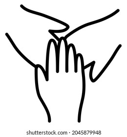 belonging inclusive human right single isolated icon with outline style