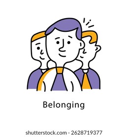 Belonging Vector Filled Outline Style Icon. Eps 10 File 