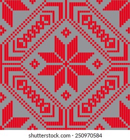Belorussian ethnic ornament, seamless pattern. Vector illustration. From collection of Balto-Slavic ornaments