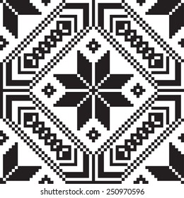 Belorussian ethnic ornament, seamless pattern. Vector illustration. From collection of Balto-Slavic ornaments