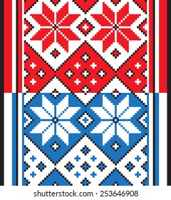 Belorussian ethnic ornament, seamless pattern. Vector illustration. From collection of Balto-Slavic ornaments