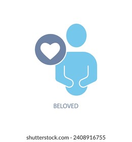beloved concept line icon. Simple element illustration. beloved concept outline symbol design.