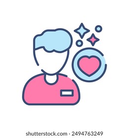 Beloved Filled Color Icon, Vector illustration