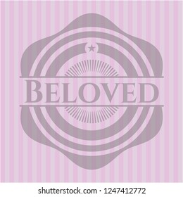 Beloved realistic pink emblem