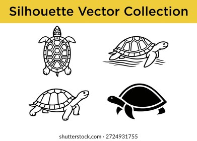 Abaixo de cada cabeçalho, há um conjunto de ilustrações em silhueta em preto-e-branco representando diferentes temas