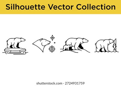 Debajo de cada encabezado hay un conjunto de ilustraciones de siluetas en blanco y negro que representan diferentes temas