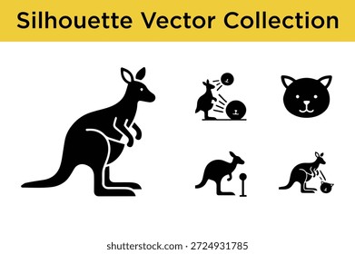 Debajo de cada encabezado hay un conjunto de ilustraciones de siluetas en blanco y negro que representan diferentes temas