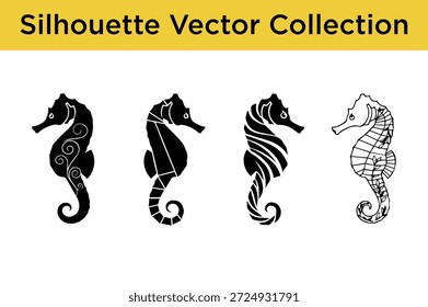 Unter jeder Kopfzeile befindet sich eine Reihe von Schwarz-Weiß-Silhouettenillustrationen, die verschiedene Themen darstellen