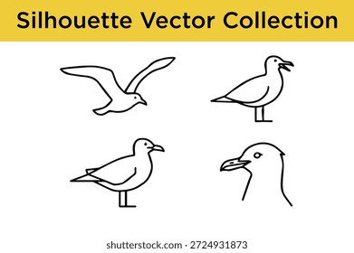 Debajo de cada encabezado hay un conjunto de ilustraciones de siluetas en blanco y negro que representan diferentes temas