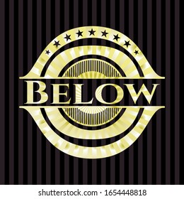 Below gold badge or emblem. Vector Illustration. Detailed.