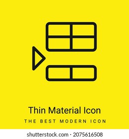 Below minimal bright yellow material icon